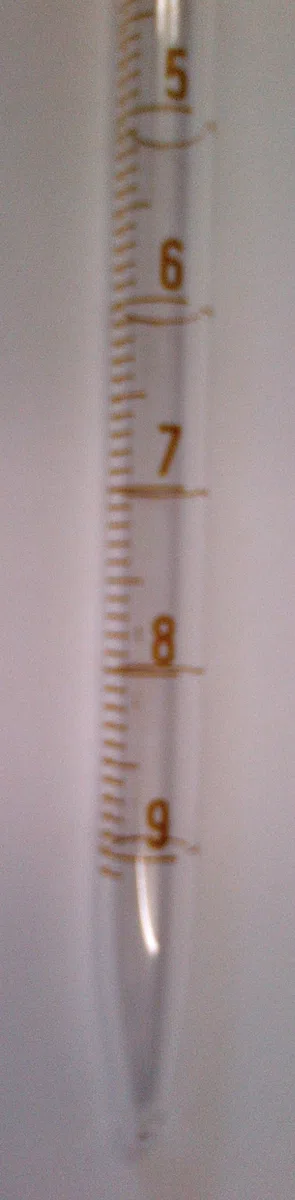 Laborglas mit abgestufter Pipette, Klasse A, 10 ml