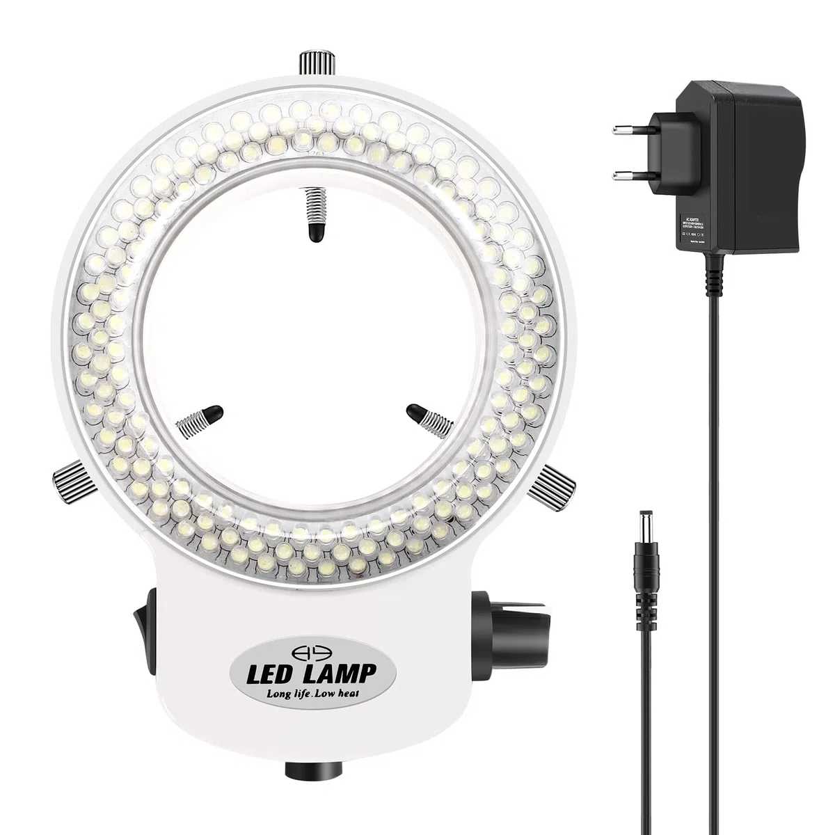 144LEDs Ringlicht Ringleuchte Fuer Mikroskop Microscope Lampe Licht 6000K 0-100% Einstellbar