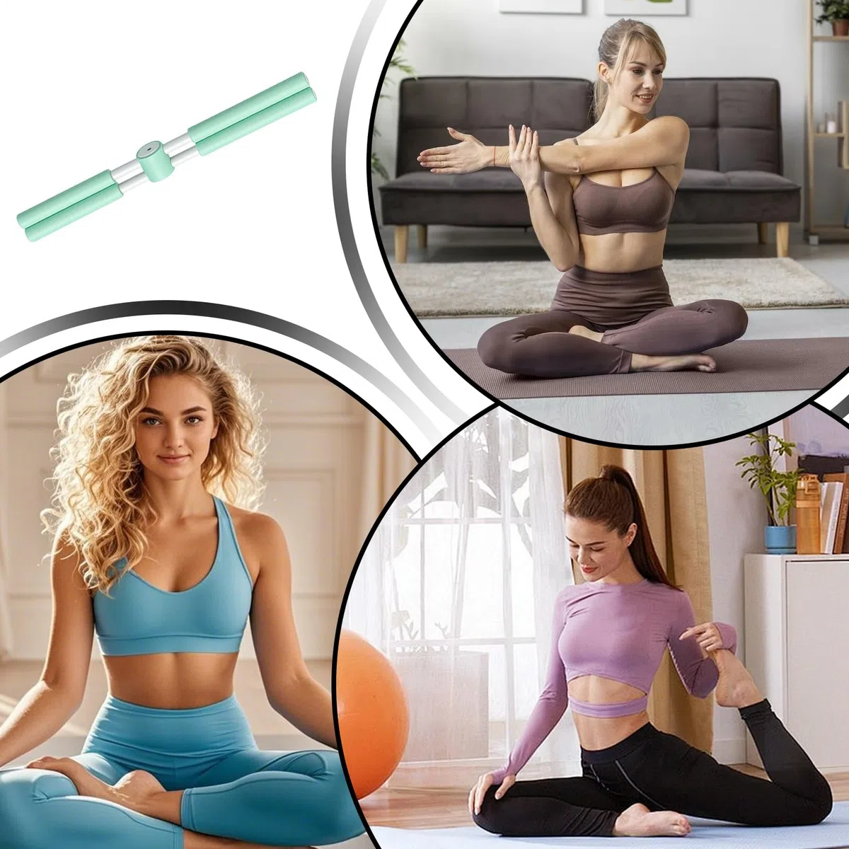 Yoga Stick Für Frauen, Yoga Stretching Tool Stab, Stretch Mobilität Stange Nacken Humpen Korrektur Tool, Sitzen Streching Rehabilitation Tägliche Nutzung