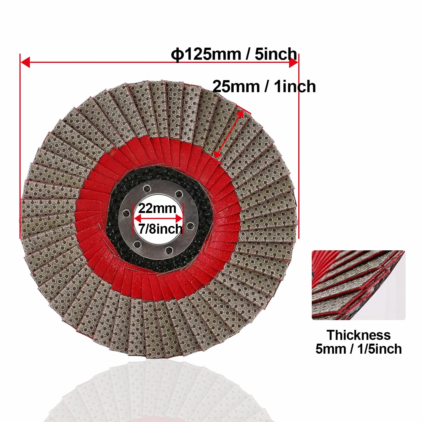 5 Zoll 1pc 120 Grit Schleifscheiben Flap Sanding Schleifscheibe für Winkelschleifer Diamond Sanding Pad