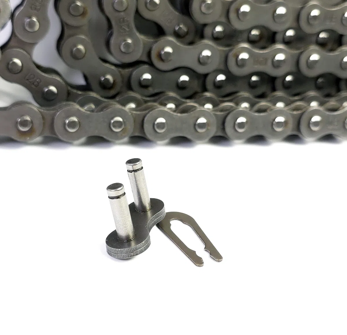 Rollenkette 12B-1 einfach 3/4 Zoll - 3 Meter - Ozdowski - Verstärkte Getriebekette für Kraftübertragung - Industriestahl DIN ISO 606 - inkl. Verschlussglied