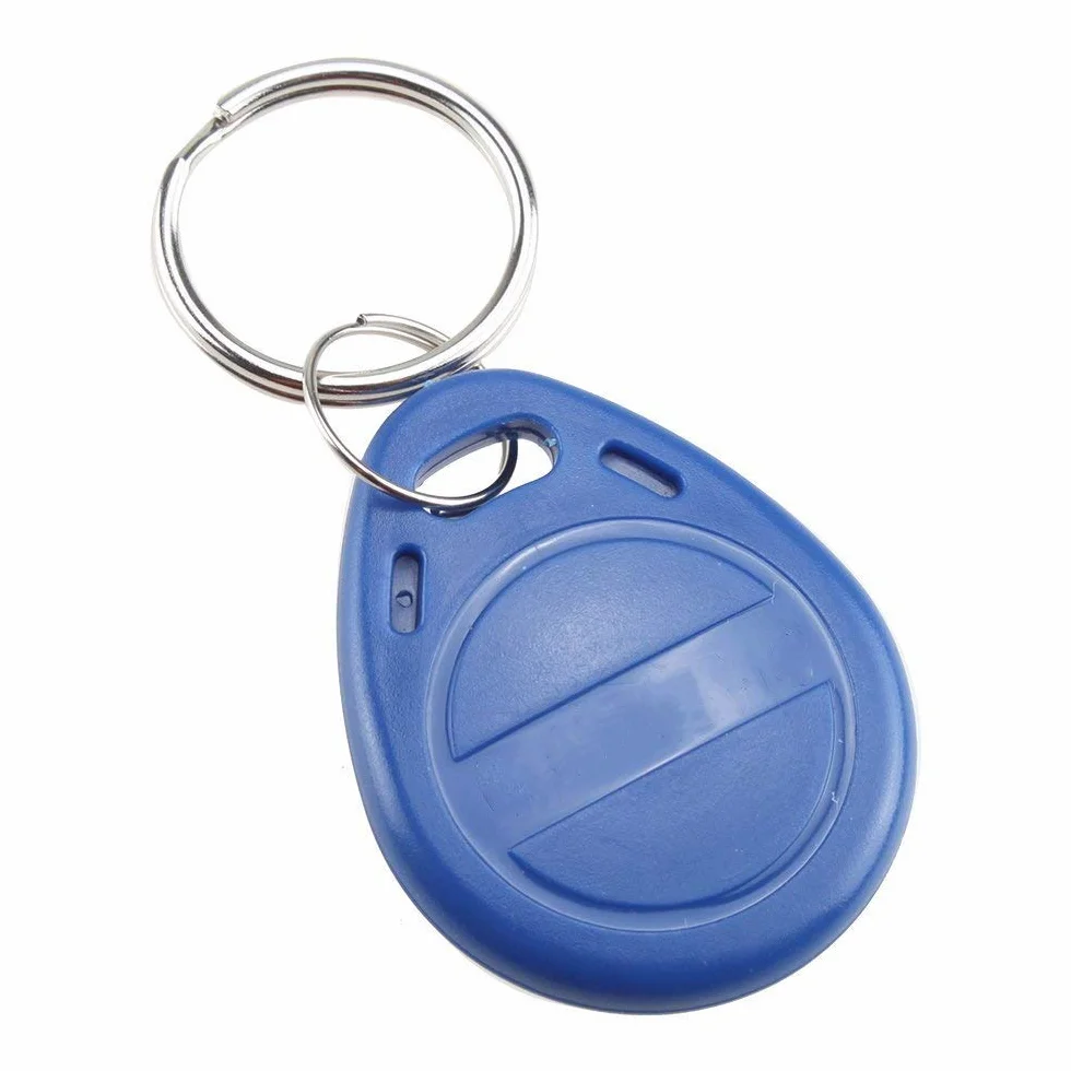 YAVIS EM4305 50 x RFID Transponder Chipschlüssel Beschreibbare Schlüsselring 125KHz Nähe EM ID Karte Etikett Token keyfob, Farbe Blau