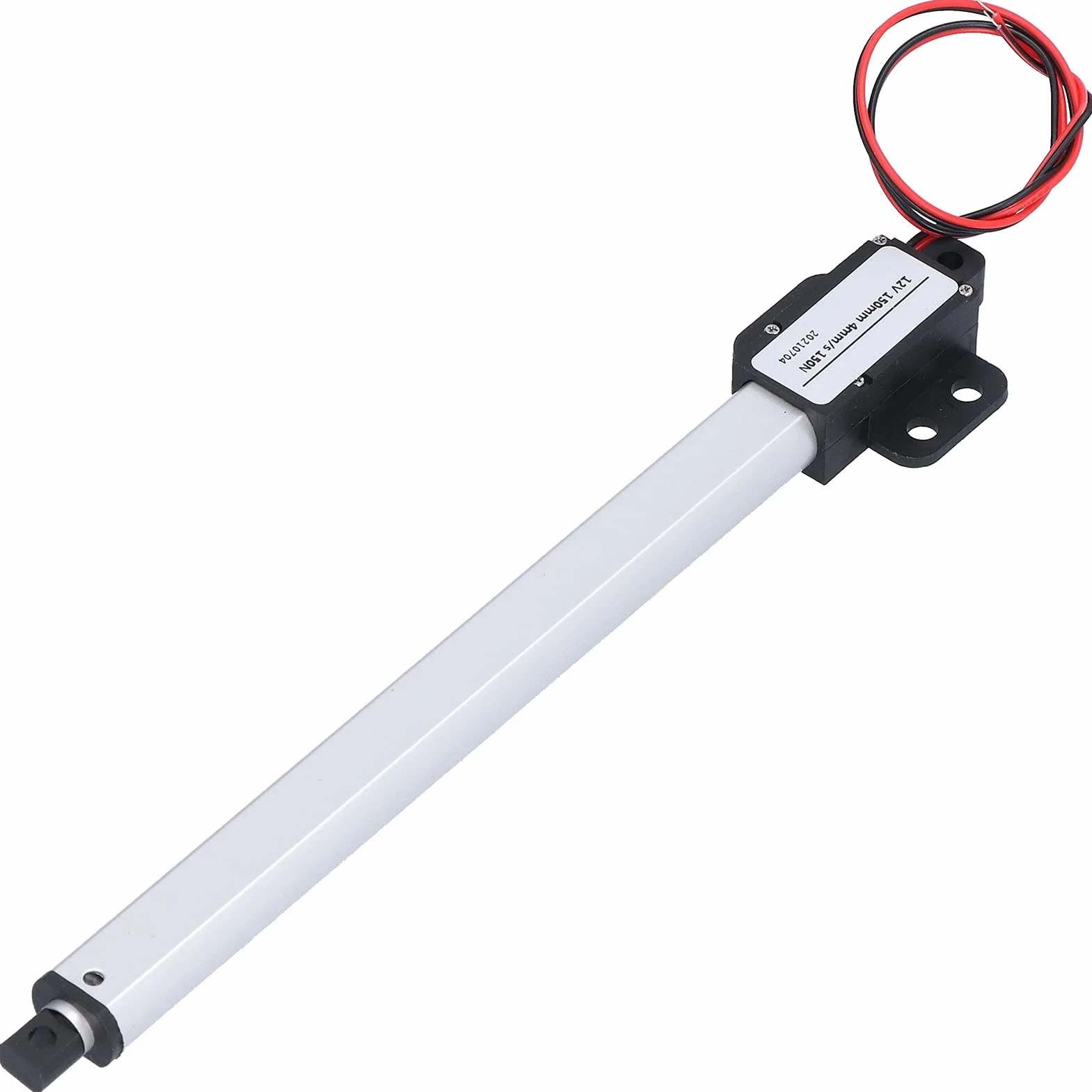 Fafeicy 12V 150mm Hub Mini Elektrischer Linearaktuator, für Industrie Landwirtschaft Lüftungsanlagen Linearantrieb Schubstange, 0℃-40℃/32-104℉ Betriebstemperatur, 10% Arbeitsrate (Hub 150mm-8mm/s-70N)
