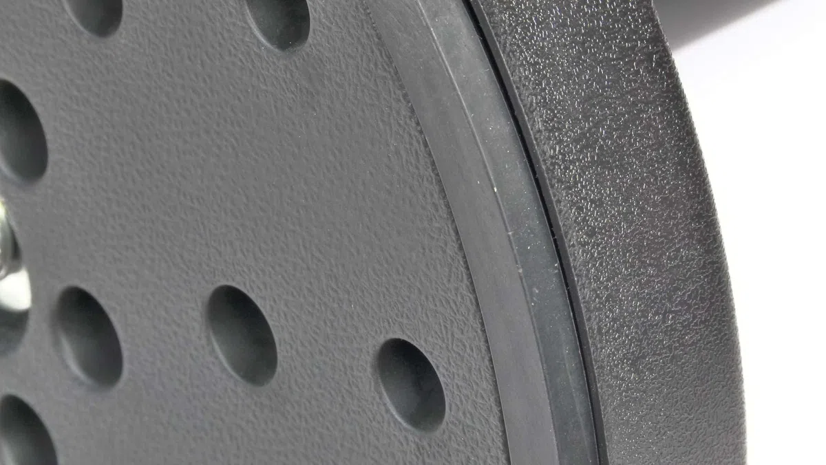 6 Stück TEGO PRO Absperrständer mit je 2 m x 48 mm einziehbarem Gurtband schwarz, Personenleitsystem Absperrband, Abgrenzungspfosten, Absperrpfosten für Flughäfen, Ausstellungen/Messen, Hotel usw.