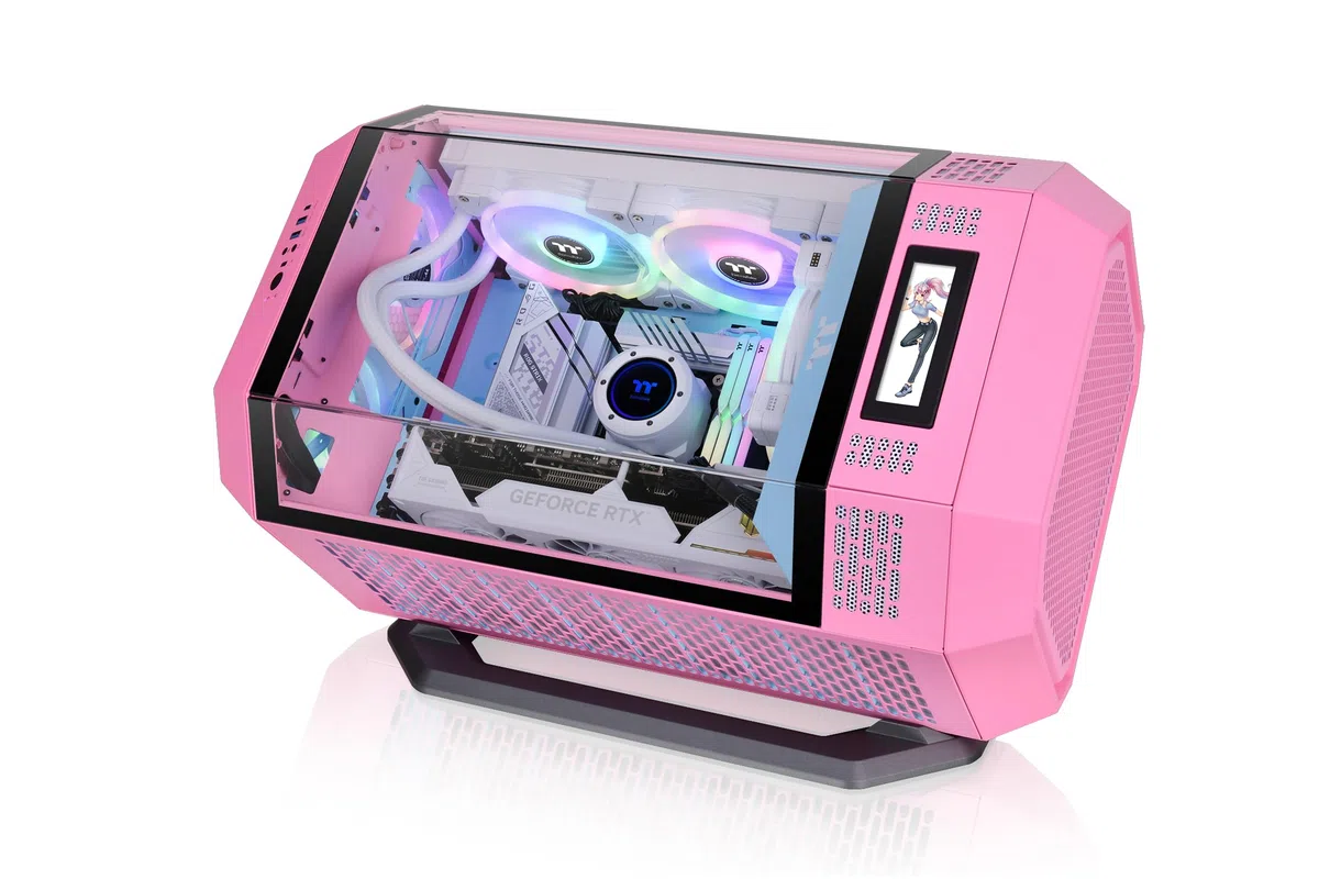Thermaltake The Tower 300 Stand Bubble Pink | Gehäuse Stand Kit | Horizontale Platzierung | Display Ständer und Abdeckplatte | Anti Kratz Gummipads | Anti Rutsch Design
