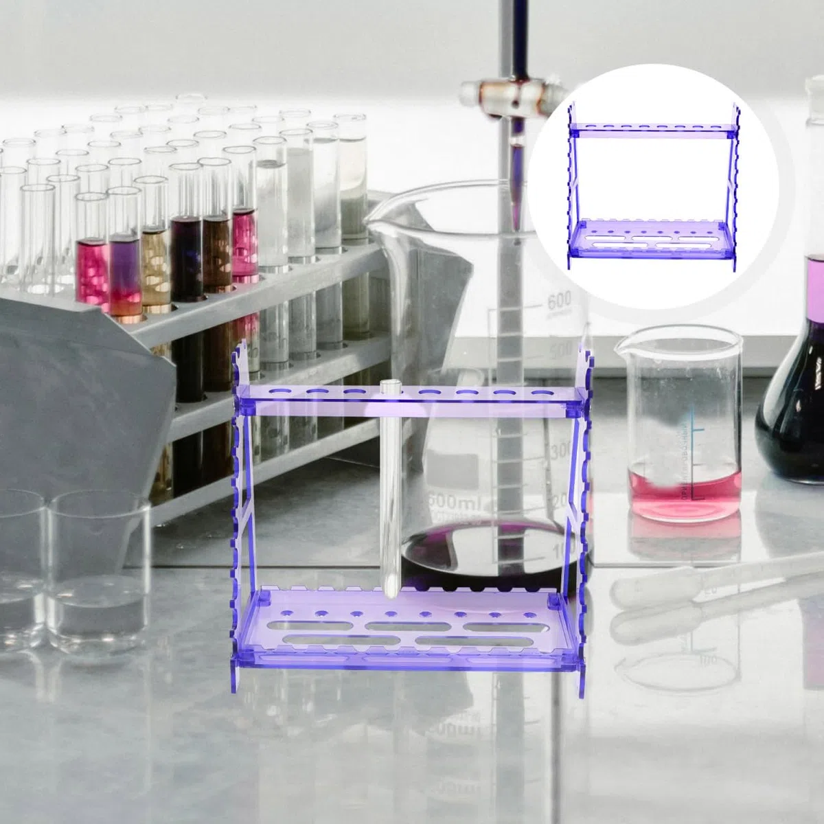 iplusmile Pipettenhalter T-Form 9.53 x 8.66 x 4.37 Zoll Abnehmbar für Übersichtliche Organisation & Schnellen Pipettenwechsel – for Labor, Wissenschaftliche Experimente, Studium