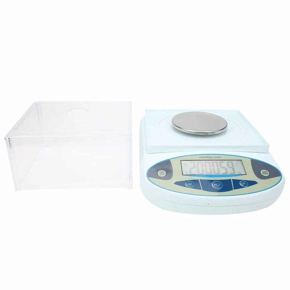 500 x 0,001 g 1 mg Laboranalytische Waage Digitale elektronische Waage Schmuckwaage mit 1 200 g(EU)