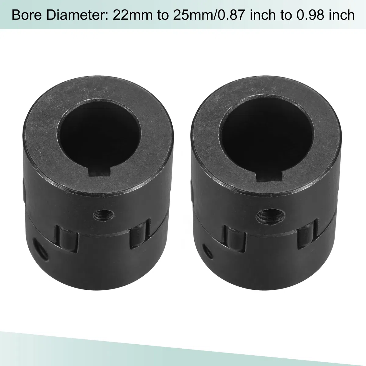 sourcing map Flexible Kupplungswelle 22 mm bis 25 mm Flexible Kupplung 51 mm L x 44 mm OD Motorkupplungsgelenk