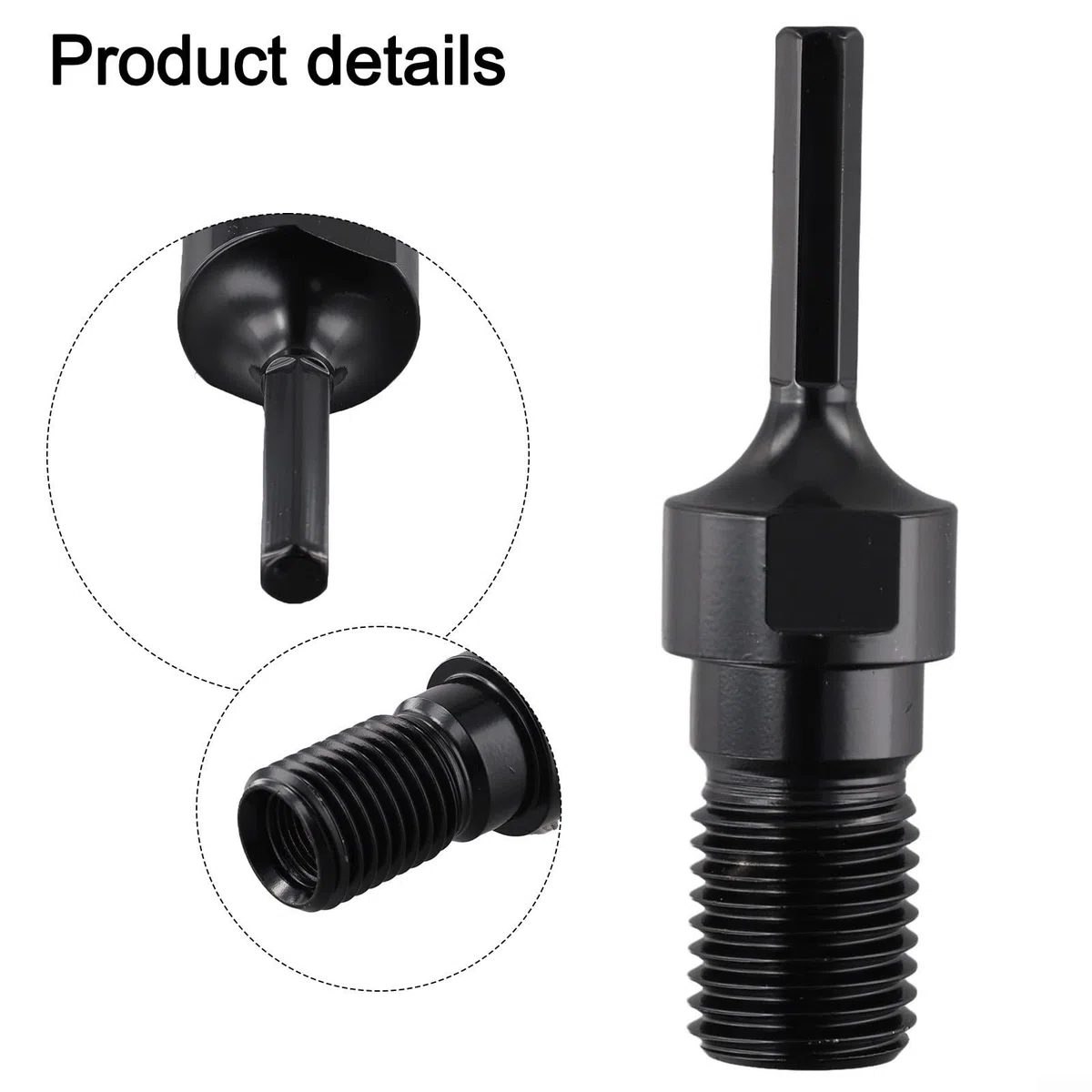 Kernbohrer-Adapter, 1-1/4-7 UNC Außengewinde auf Sechskantschaft, geeignet für Bohrhammer, elektrische Bohrmaschinen und Wasserbohrer-Verlängerungen.