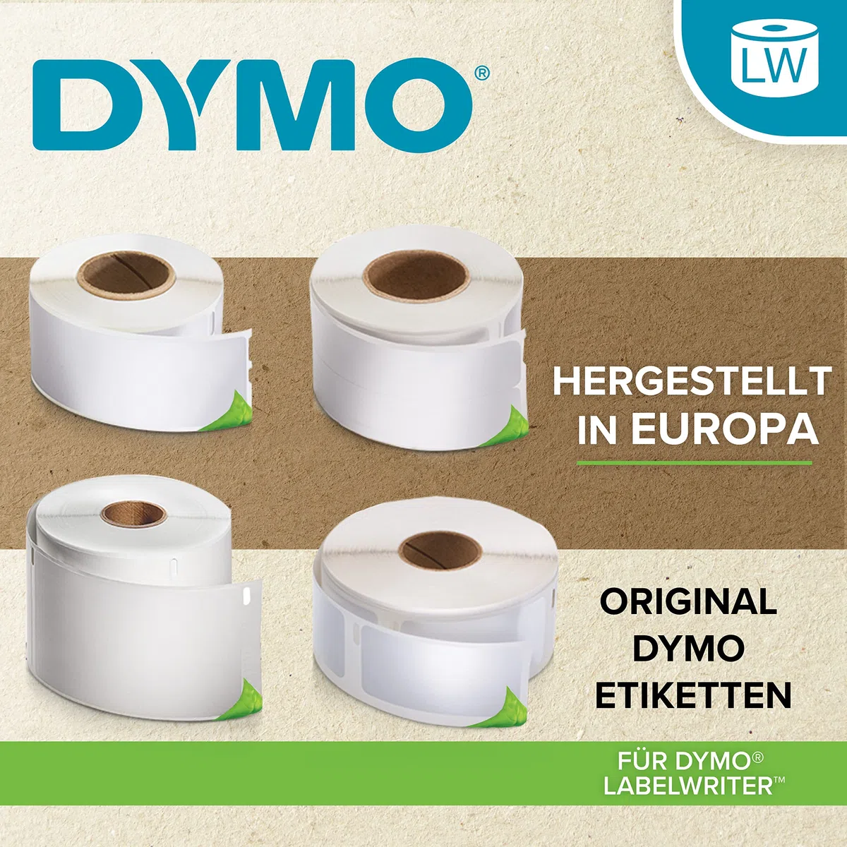 DYMO Original LabelWriter DHL Versandetiketten für 5XL/4XL-Etikettendrucker | 102 mm x 210 mm | Rolle mit 140 Etiketten | selbstklebend