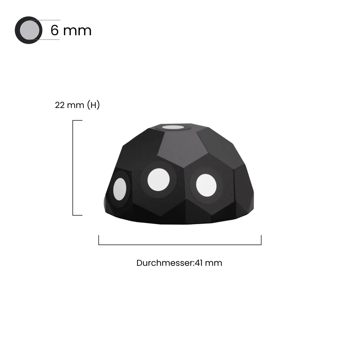 Revopoint 6 Stück 3D Magnetic Dome Marker Kit für 3D Scanning, 3D Scanning Marker für 3D Scanner, 3D Tracking Dots zur Vermeidung von Tracking Verlusten und Verbesserung der Genauigkeit