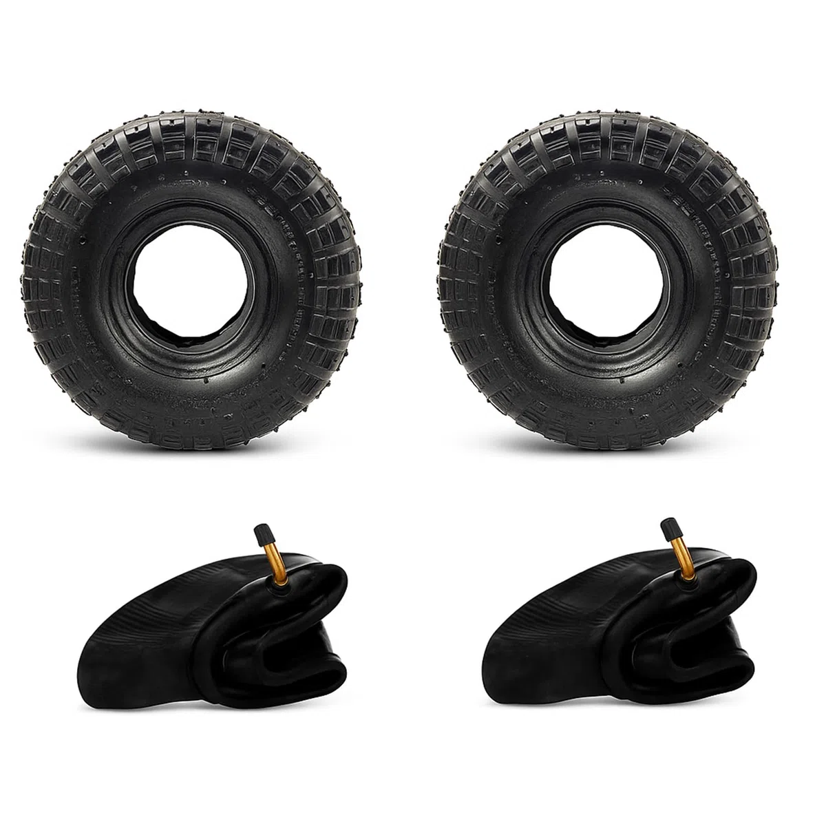 2 Stück Sackkarrenreifen mit Schlauch Sackkarre Reifen 4.10/3.50-4 Schubkarrenrad für Schubkarren, Sackkarren, Handwagen,300lbs,260x85mm