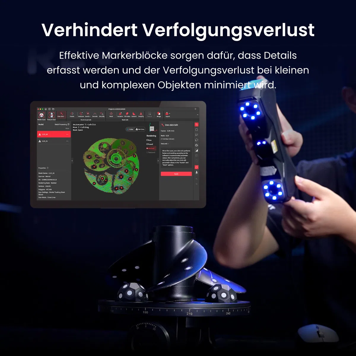 Revopoint 6 Stück 3D Magnetic Dome Marker Kit für 3D Scanning, 3D Scanning Marker für 3D Scanner, 3D Tracking Dots zur Vermeidung von Tracking Verlusten und Verbesserung der Genauigkeit