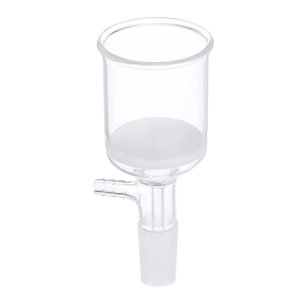 PATIKIL Buchner-Trichter, 100ml Borosilikatglas Buchner-Filtertrichter mit Feiner Fritte (G1), 24/40 Standard Kegel-Innenanschluss für Labor, Experiment, Klar, 55mm ID, 64mm Tiefe