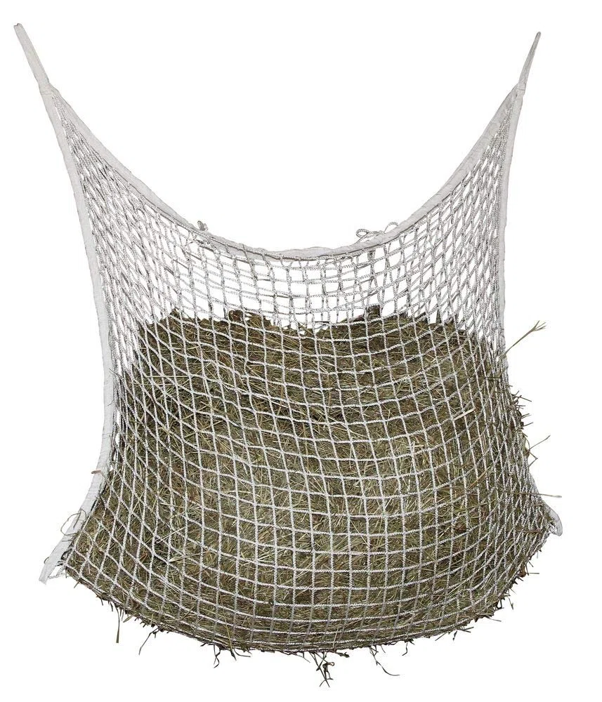 Kerbl Heunetz engmaschig 3x3 cm (Größe 120x90 cm, für 12-Stunden Fütterung, Füllmenge ca. 8,5 kg Heu, Robustes Material, Futternetz) 321998