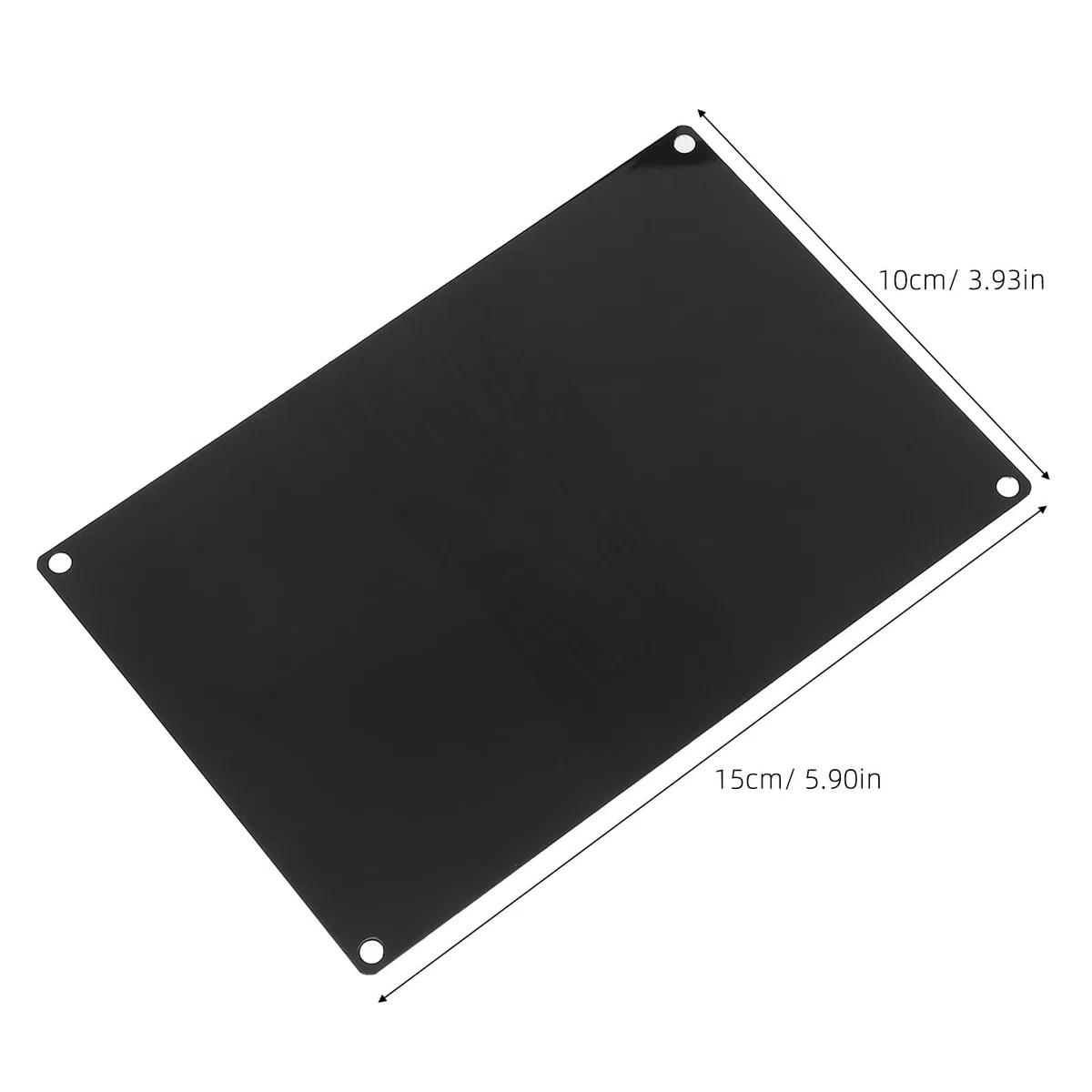 SHINEOFI 10 Stück Schwarze Eloxierte Aluminiumplatten 15x10cm mit Löchern Rechteckige Metall Gravurrohlinge für Industrie Typenschilder und Individuelle Namensschilder