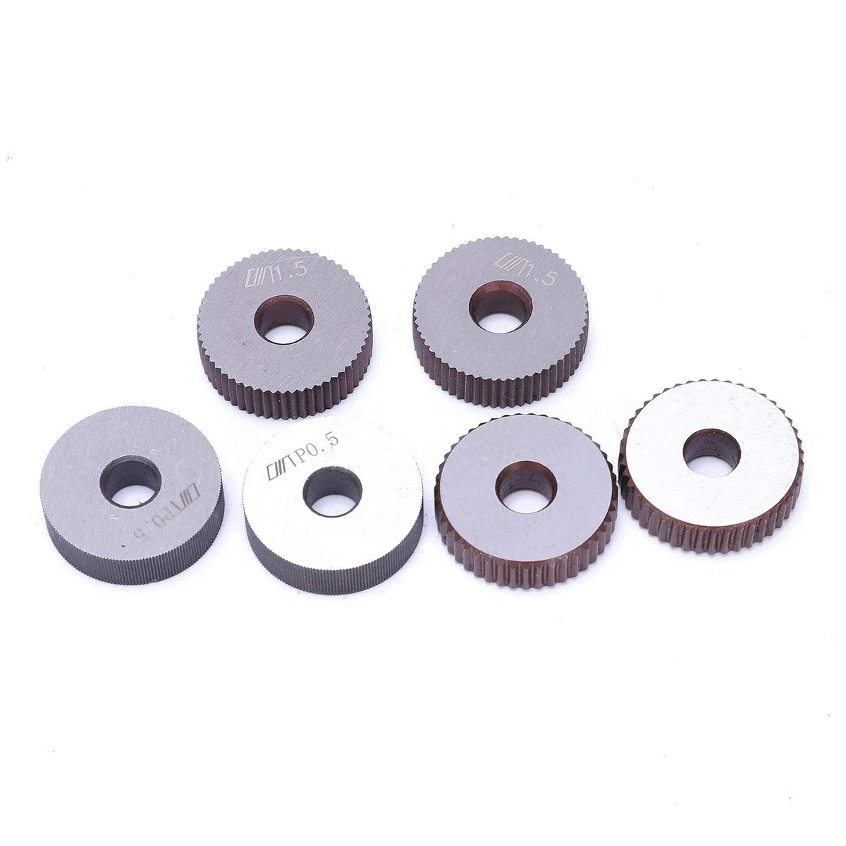 7 x Einzelrad-Rändelwerkzeug-Set, gerade, linear, 0 Stück, 5 mm, 1,5 mm, 2 mm