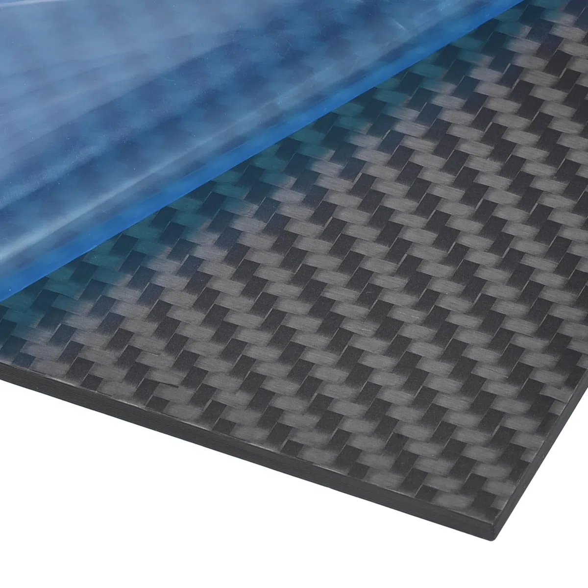 sourcing map Kohlefaserplatte Platten Ersatz 150mm x 125mm x 3mm (Köper Matte)
