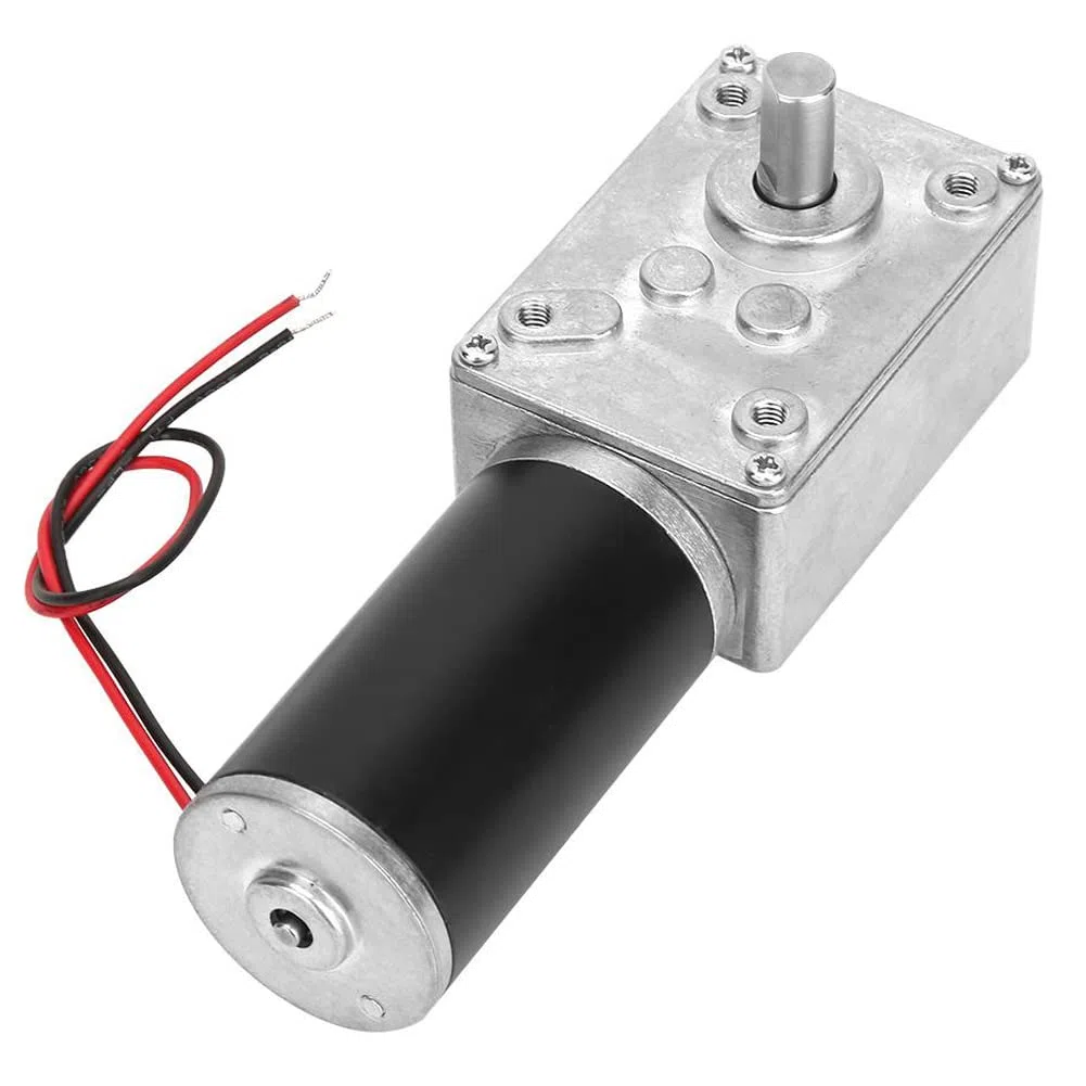 Reversibler Schneckengetriebemotor, DC12V 10-400RPM Hohe Torsionsgeschwindigkeit reduzieren Getriebemotor Elektrogetriebemotor, Schneckengetriebe-Ersatzmotor mit 8mm D-Welle (12V 200RPM)