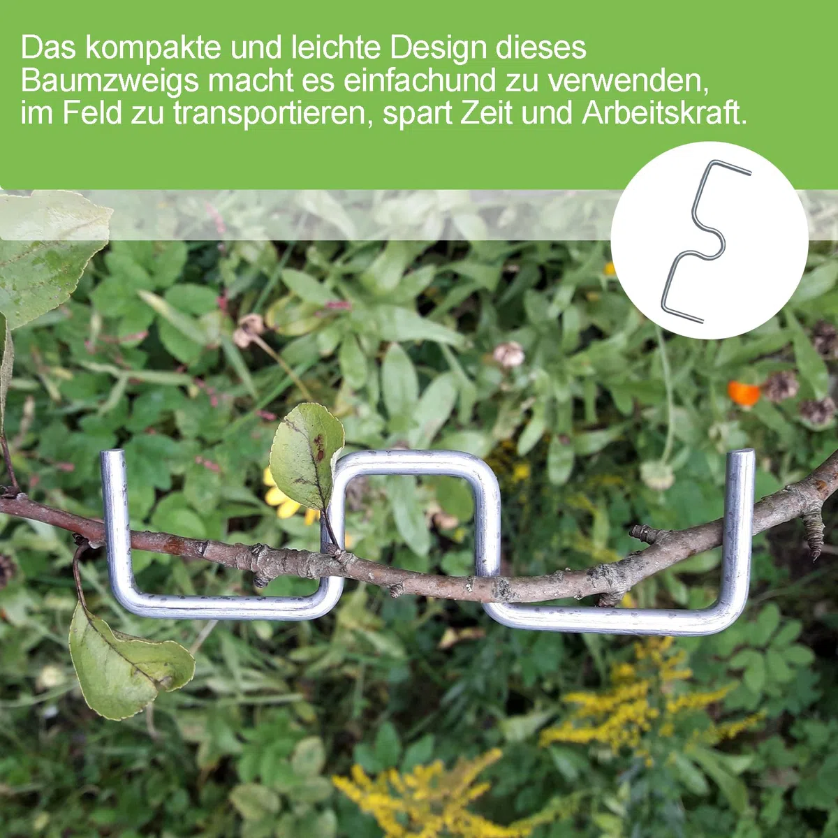 19 Stück 13cm Astzieher Metall, Astfixierer für Gartenbäume, Pflanzenstützen Astspreizer für Obstbäume, M Förmiger Astspreizer, Tragbare Landwirtschaftliche Werkzeuge, zum Spreizen von Obstbaumzweigen