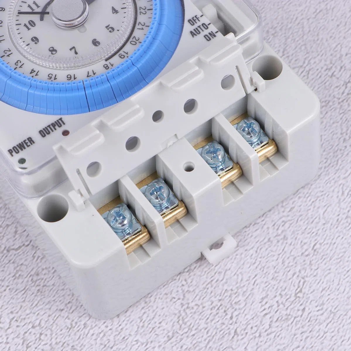 Garneck Mechanische Zeitschaltuhr 12 V mit Präzisem Mechanischem Timer Energiesparend und Leicht zu Reinigen für Küche und Zuhause im Einfachen Design Auspc