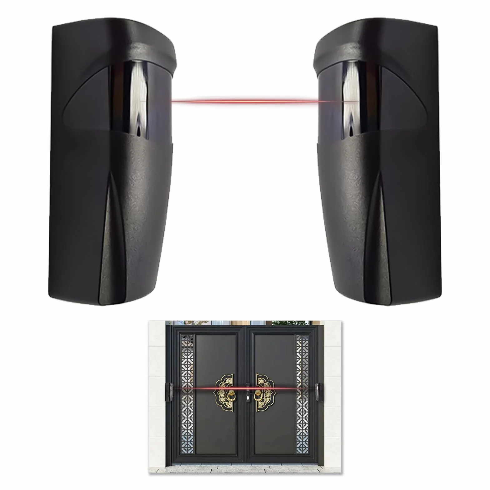 Infrarot Sensor Lichtstrahl, Lichtschranke Infrarot Sensor,IR Lichtschranke Sensor, Universal 12/24V AC/DC, Wetterfest, Für Automatische Garagentore und Tore, Reichweite bis zu 20 Meter