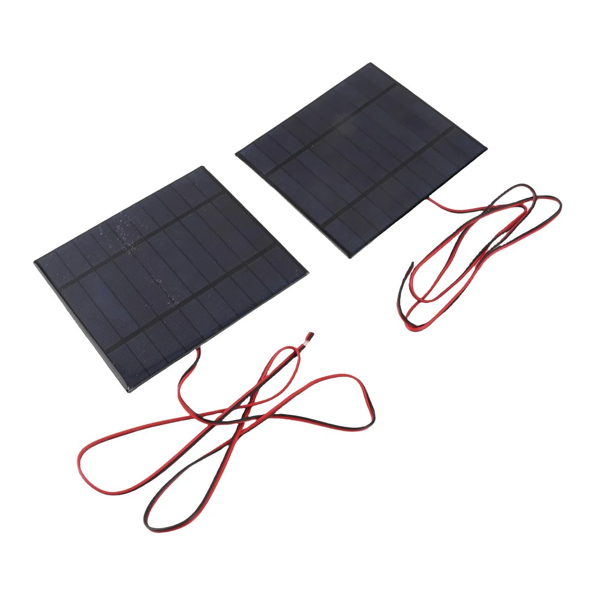 2 Stück DC 5V 500mA 2, 5W Mini Solarpanel, Mini Gekapselte Solarzelle 5V, Polykristalline mit 100cm Kabel Solaranlage, Dicke 2mm / 0, 08 Zoll Solarzellen für DIY Sonnenenergie Spielzeug
