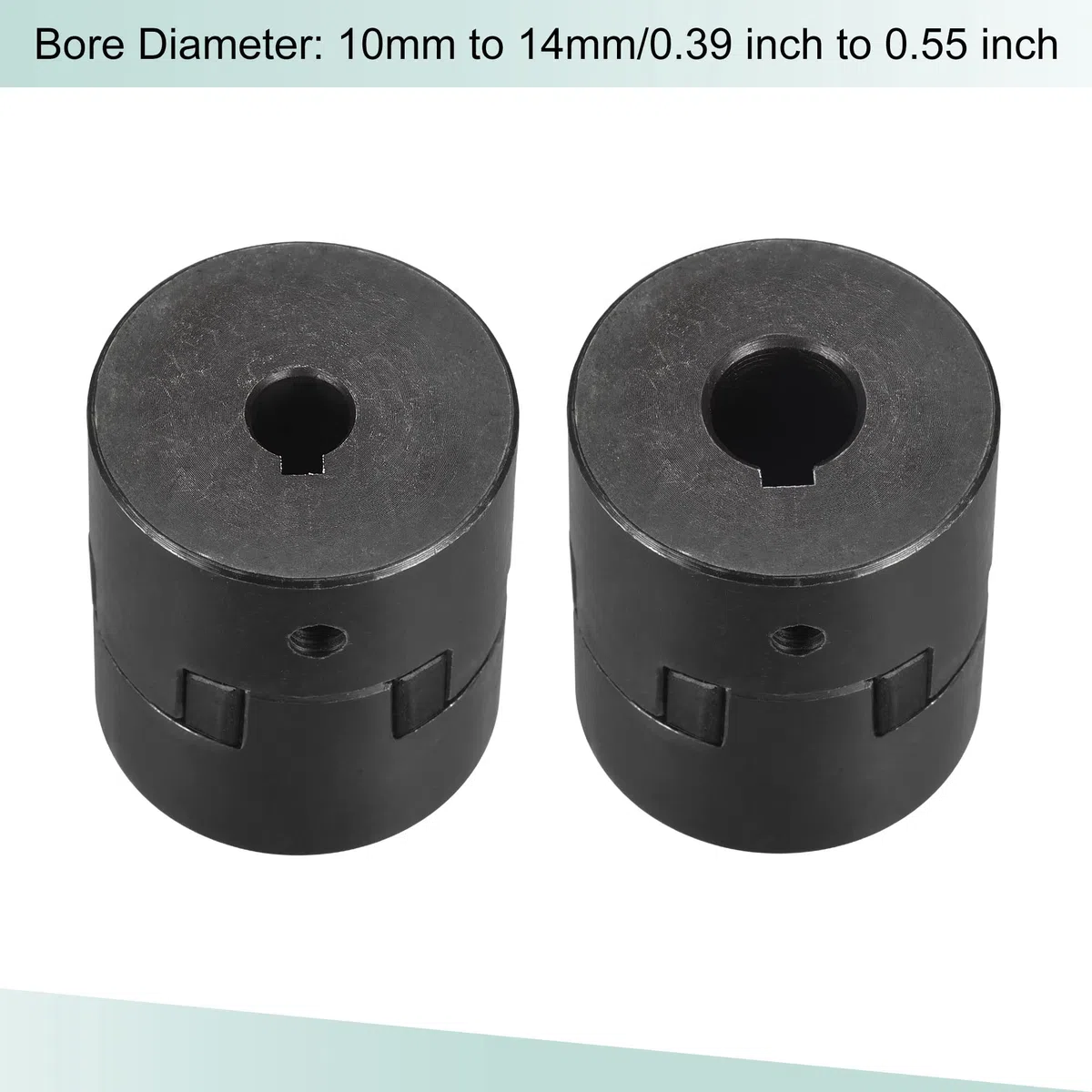 sourcing map Flexibel Kupplung Welle 10mm bis 14mm Motor Kupplungsgelenk 53mmx44.5mm