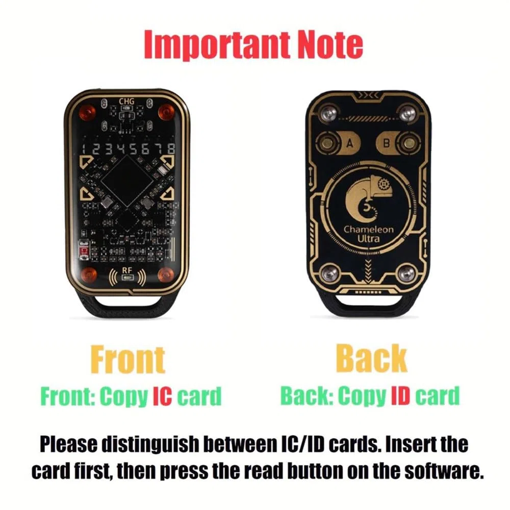 Chameleon Ultra V3.0 RFID Smart Card Emulator NFC Lese- und Schreibgerät 125Khz 13.56Mhz ID IC Tag Kopierer +1XUID Schlüsselanhänger/CUID Karte