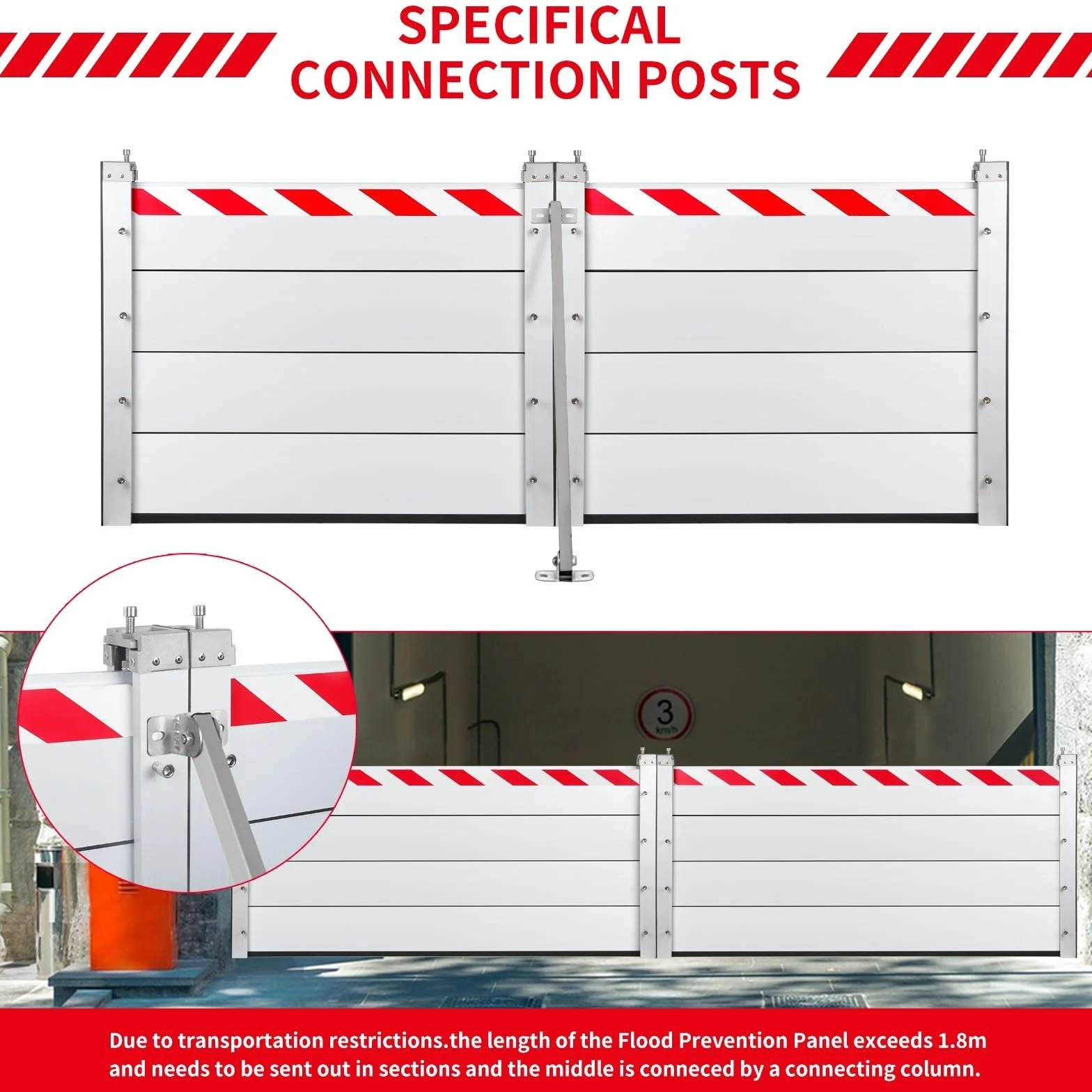 Hochwasserschutz Barriere L 85CM H 40CM Aluminium Hochwasserschutz Bei Türen Hochwasserschutz Garage Hochwasserbarriere Hochwasserschutz Bei Starkregen