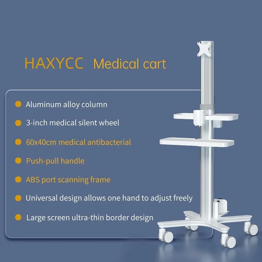 Dental Workstation Trolley Wagen mit Oral Scanning Halterung und Monitorhalterung für Kliniken und Labors