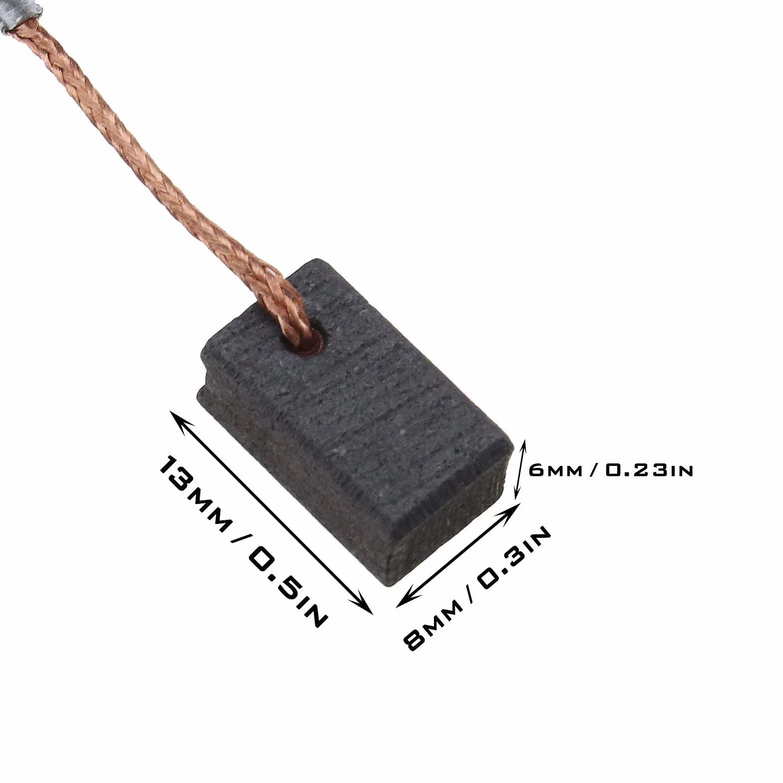 OTOTEC 2 Paar Kohlebürsten 6x8x13mm für Rotationspolierer kompatibel mit RUPES LH 18 EN LH 18 ENS SL 42 A SL 42 AE