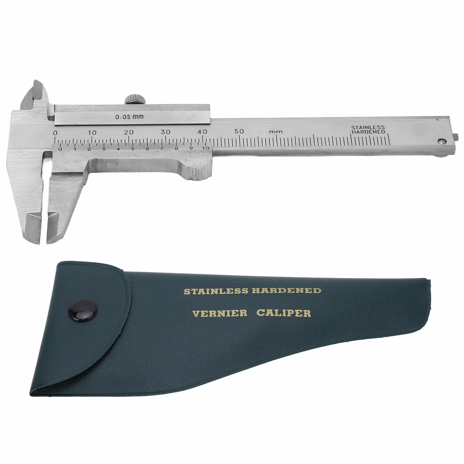 Mini Edelstahl Tragbar Schieblehre, 0-50 mm Präzisions-Messschieber Analog, Kleins Caliper Anreißmessschieber, für Heimwerker Haushalt Schmuck Münzen Edelsteine Antikes Messschieber