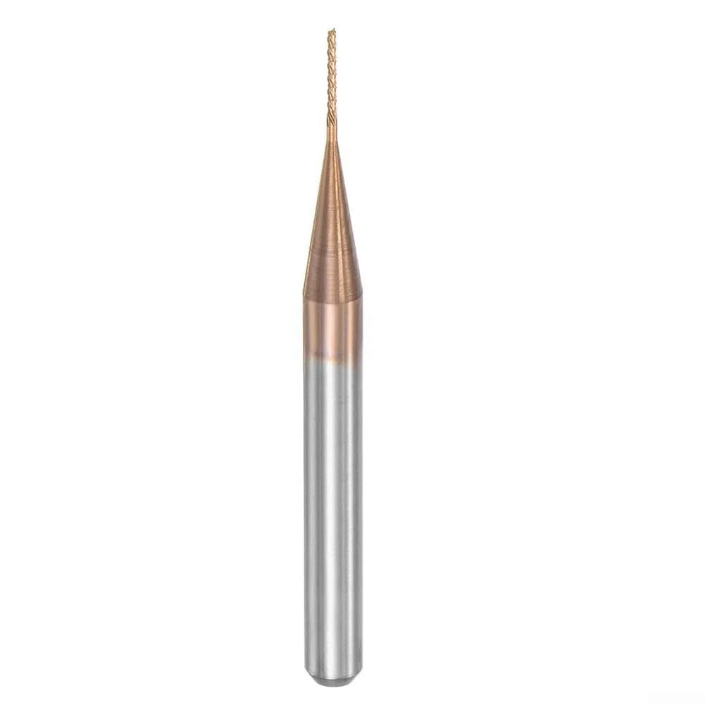 0,5 mm x 4 mm beschichteter Hartmetall-Schaftfräser für CNC- und PCB-Bearbeitung, 3,175 mm Schaft-Fräser für Holz, Kunststoff, MDF, Kohlefaser, Fiberglas