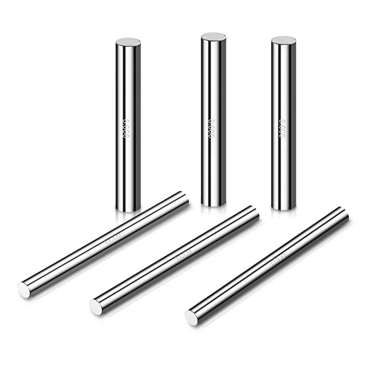 Pin Gage Set 0,30–10,00 mm Stahlstiftlehre, 50 mm Stiftmesswerkzeug, Schritt 0,1 mm, 98 Stück/Menge