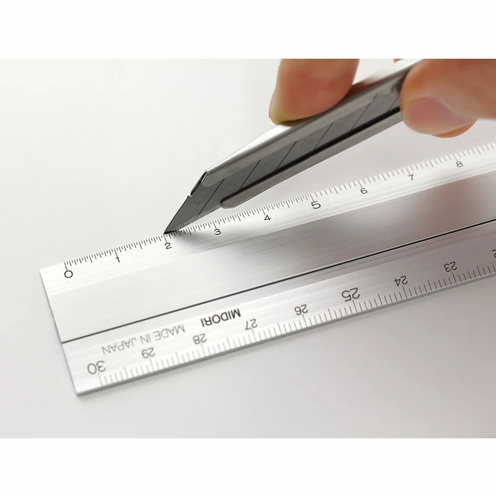 Midori Multi Aluminium-Lineal, 30 cm, Schwarz (42254006)
