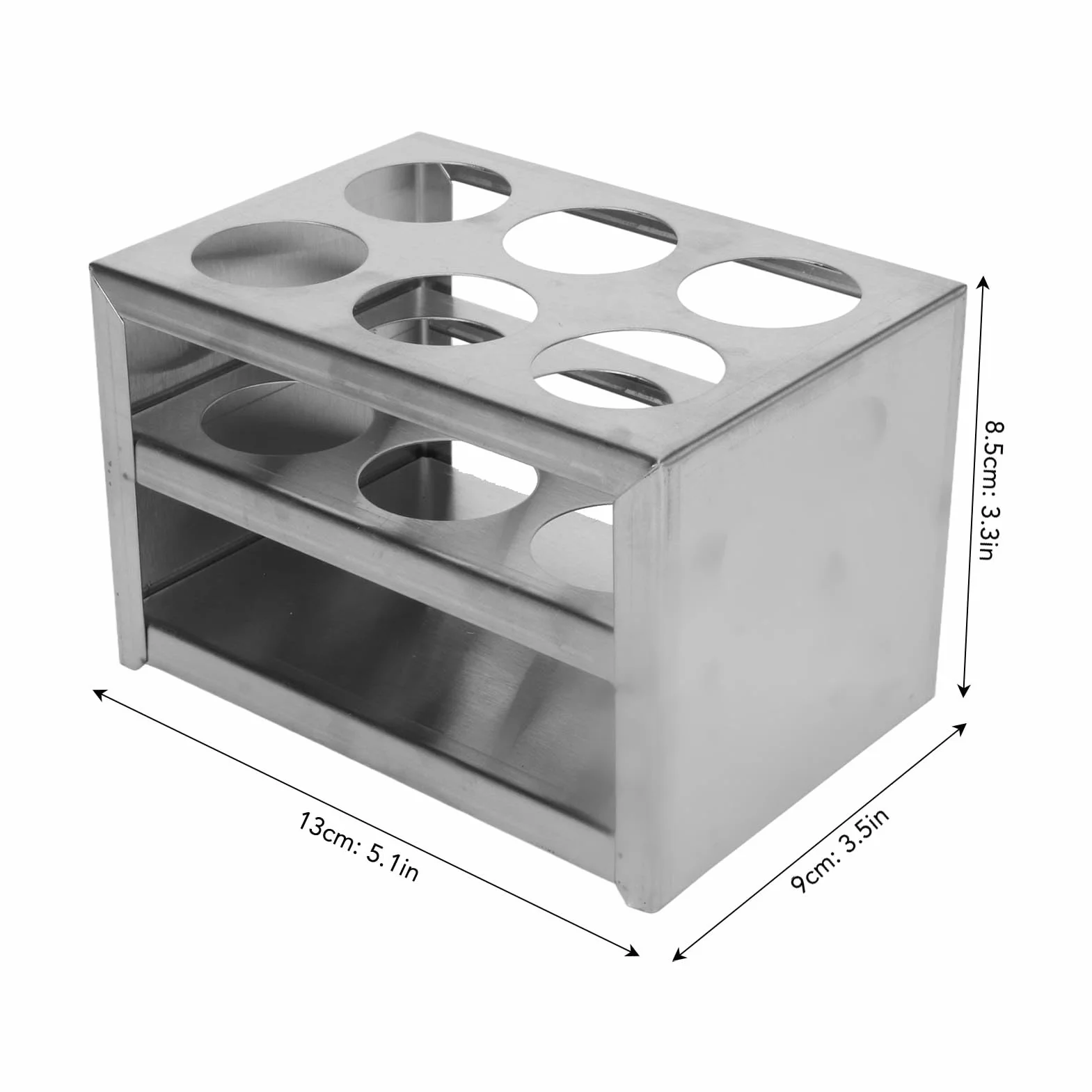 Reagenzglasgestell Reagenzglashalter aus Edelstahl – Röhrchenhalter Laborständer Mit 6 Löchern Und 3 Ebenen Für 32mm Reagenzgläser