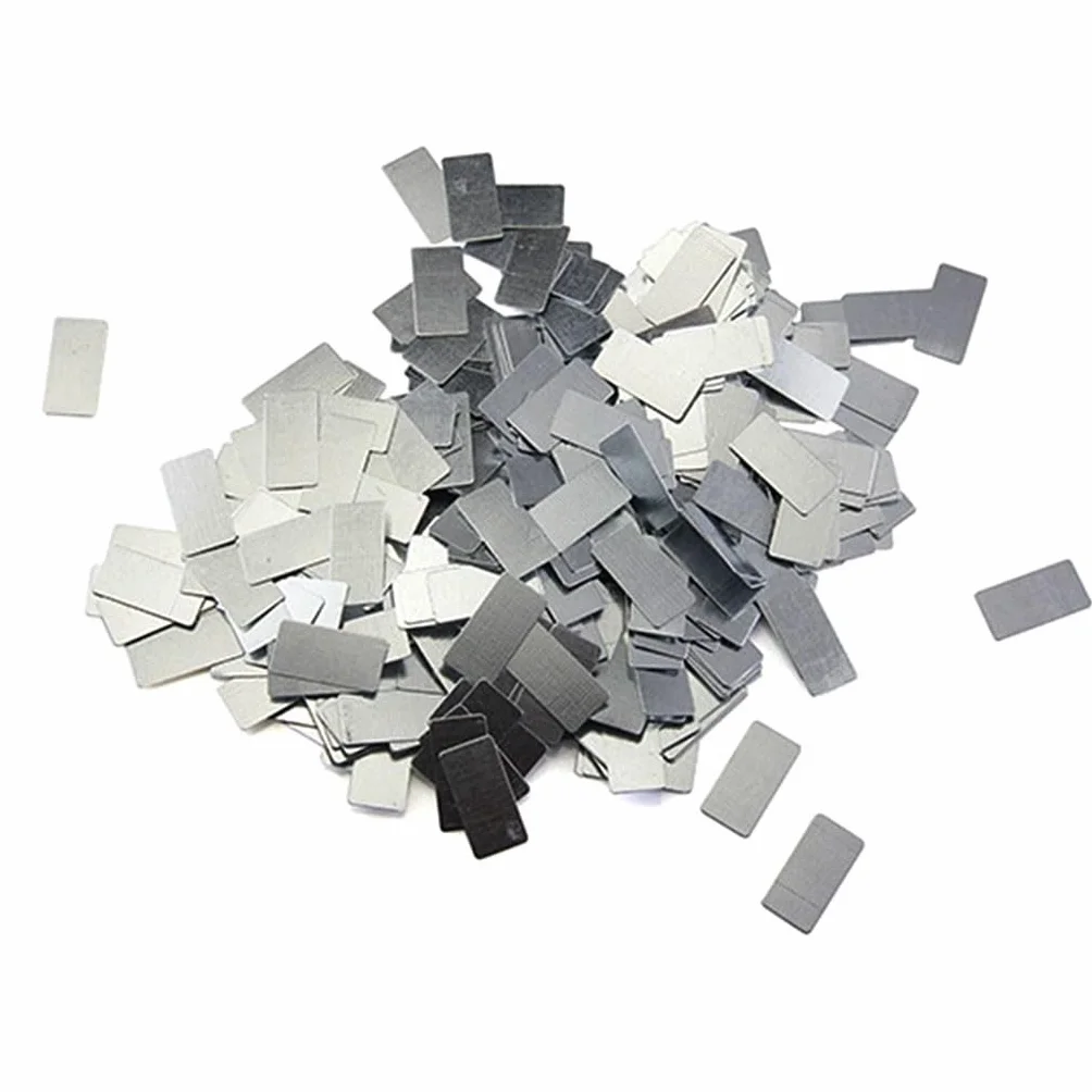 100 Stück Ultradünnes Verzinktes Eisenblech, 0,3 Mm 0,5 1,0 Mm Dickes, Rostfreies Eisenblech, Rechteckiges Kleines Eisenblech Zur Verwendung Mit Magneten(20x10x1.0mm)