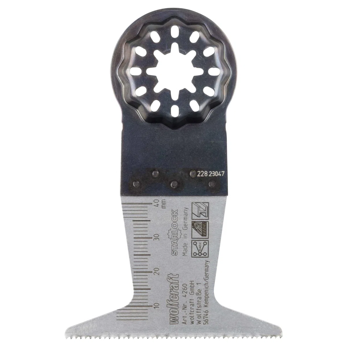 wolfcraft Tauchsägeblatt „Expert“ BiM, STARLOCK-Aufnahme, Holz, NE-Metalle, Gipskartonplatten 65mm I 4260000 I Für Ablängarbeiten, Tauch- und Längsschnitte