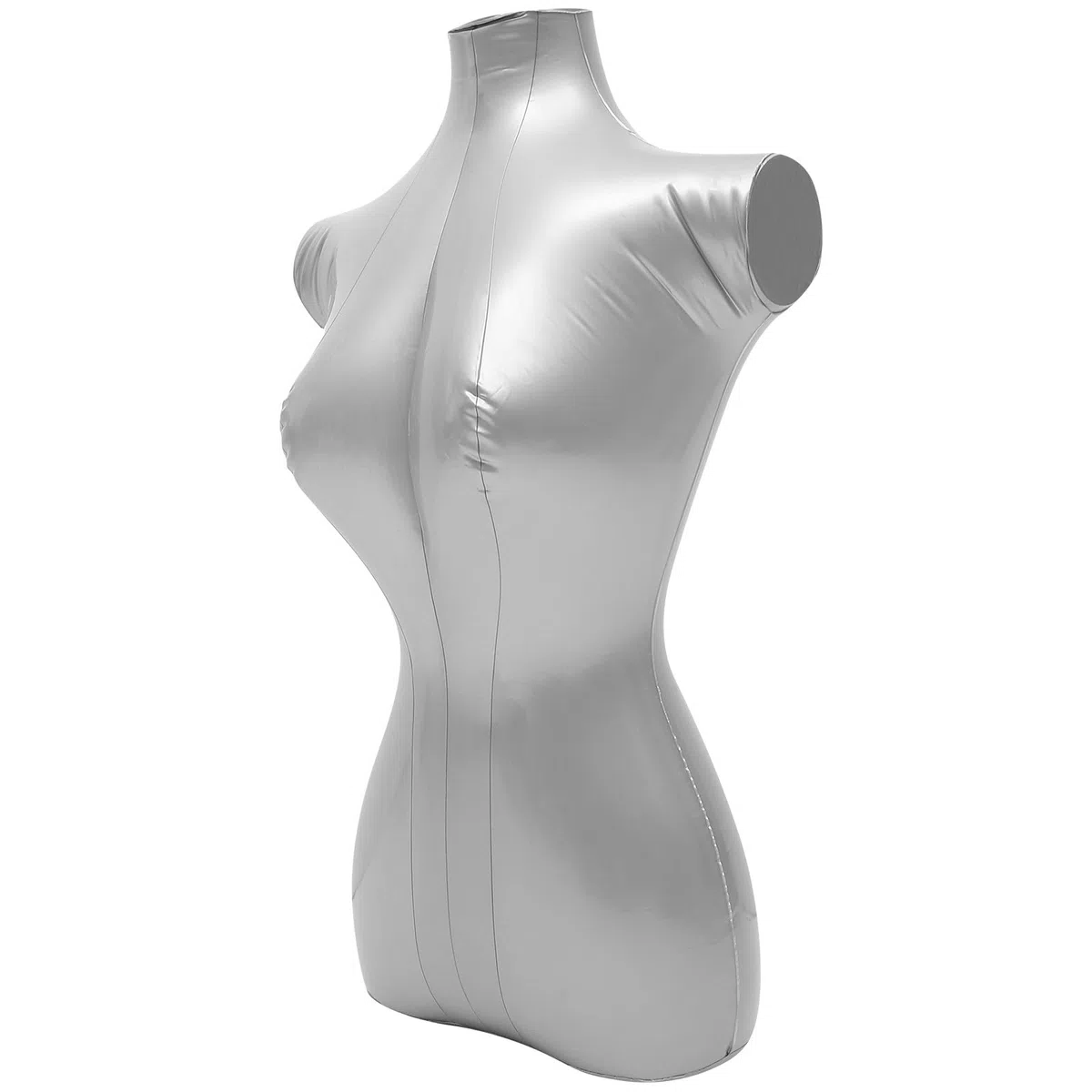 Yardwe Schaufensterpuppe Halbfigur aus PVC in Silber Tragbar und Stabil Stilvolles Modell für Damenkleidung und T Shirt Präsentation im Geschäft