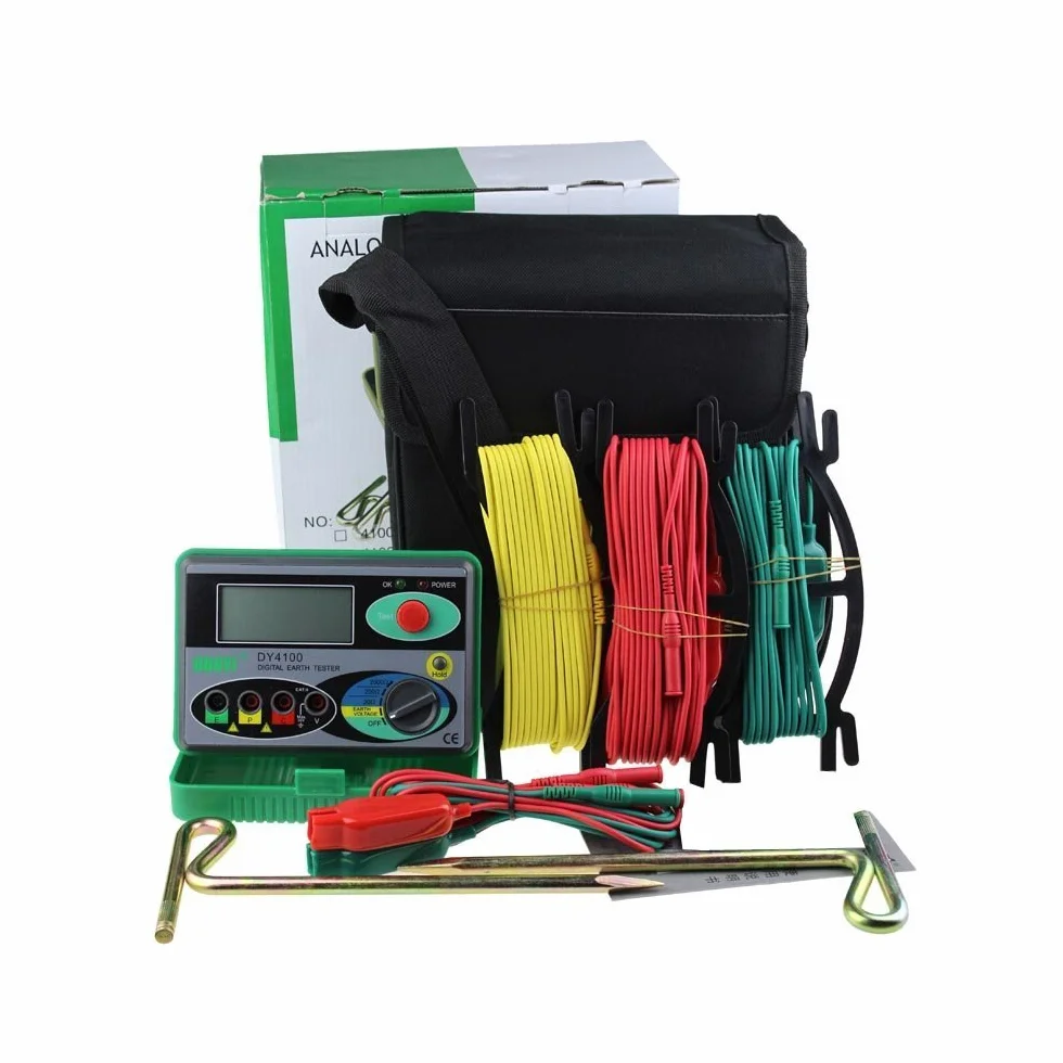 Erdungswiderstandstester DY4100 0-2000 Ohm Real Digital Erde Tester Meter