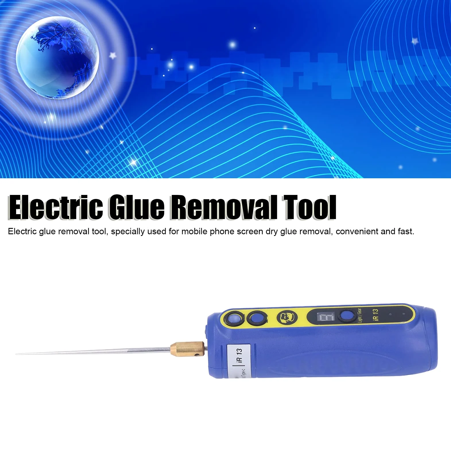 LCD Screen Glue Remover, Elektrisches Entfernungswerkzeug für Handy-Bildschirmtrockenkleber, 4 einstellbare Geschwindigkeiten, OLED Digitalanzeige