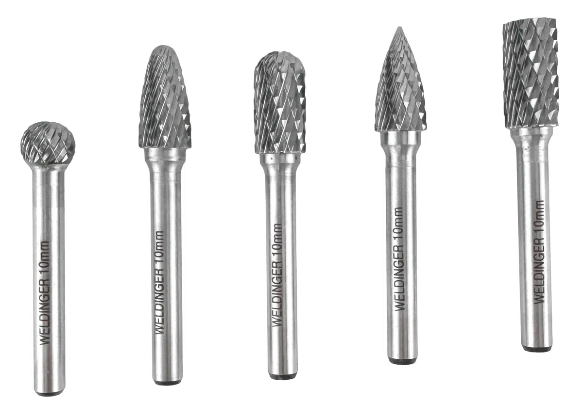 WELDINGER HM Frässtifte SET 10mm B C D F G für Metall und Geradschleifer