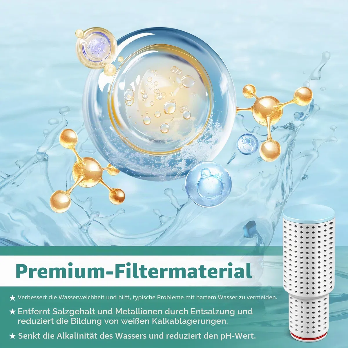 Wasserreinigungspatrone passend für DREO HM311 / HM311S, HM524 / HM524S, HM306 / HM306S, HM409S, HM420S, HM321, HM312 Luftbefeuchter-Ersatz, 150 Liter Clean Mist Demineralisierungskartusche