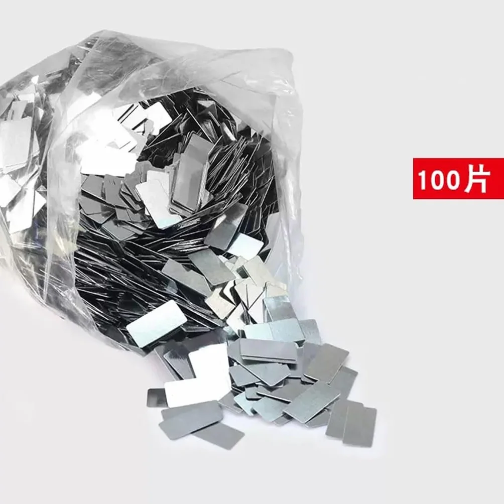 100 Stück Ultradünnes Verzinktes Eisenblech, 0,3 Mm 0,5 1,0 Mm Dickes, Rostfreies Eisenblech, Rechteckiges Kleines Eisenblech Zur Verwendung Mit Magneten(20x10x1.0mm)