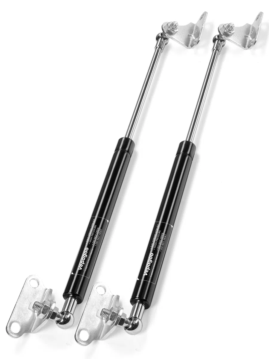 Vepagoo 380MM 450N/45KG Gasdruckfeder, 50CM Universal regelbar Schwerlast L-Typ Gasdruckdämpfer Hydraulisch Gasfeder für Bett Tür Deckel Schuppen Fenster und andere individuelle Anwendungen, 2er