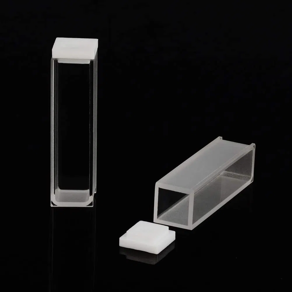 Quarz KüVette, Spektralphotometer KüVetten 10 mm Pfad Länge, 45 mm HöHe, 3,5 Ml Kapazität - 4 Stücke