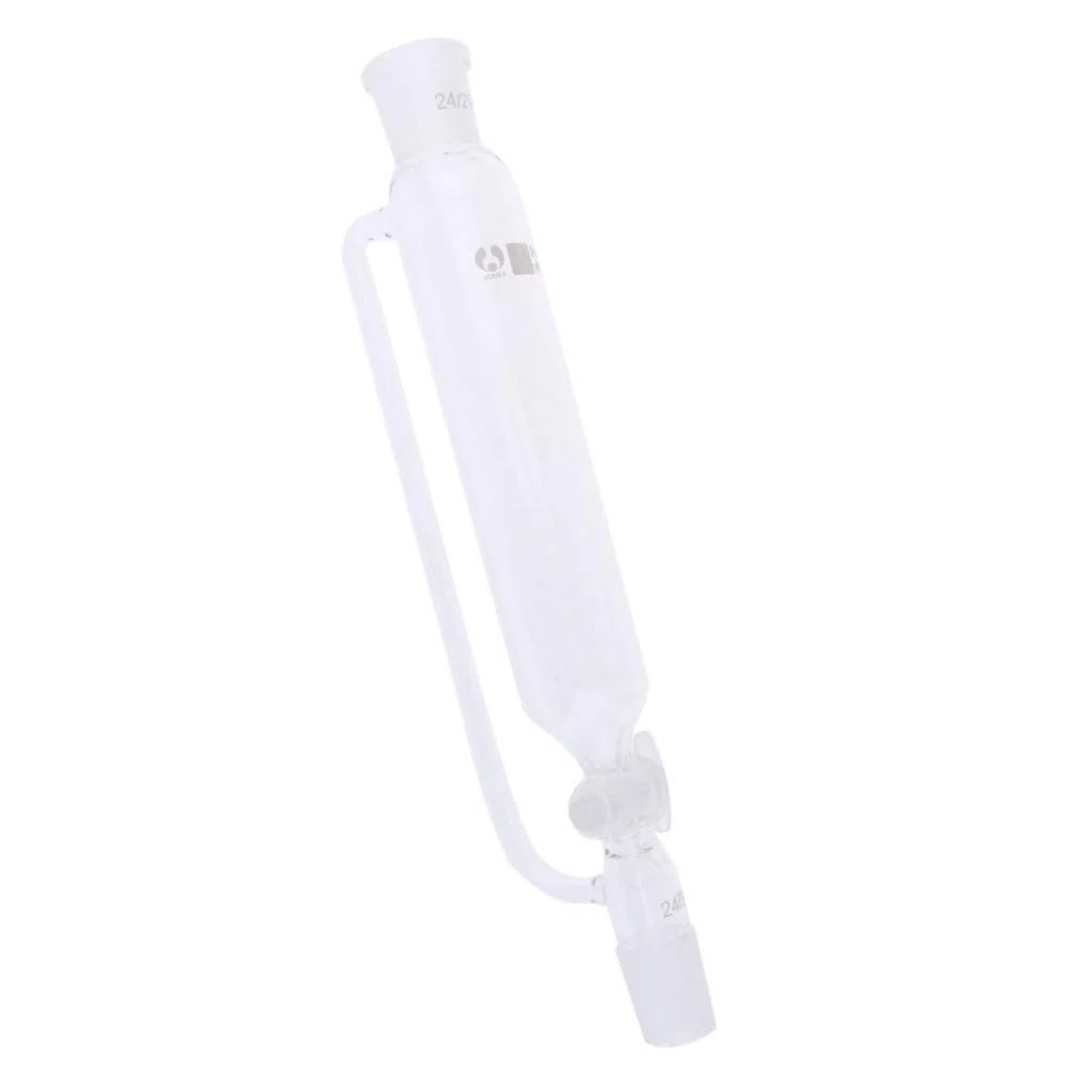 Tropftrichter aus Glas mit Druckausgleichsrohr und Absperrhahn, transparent, 100 ml