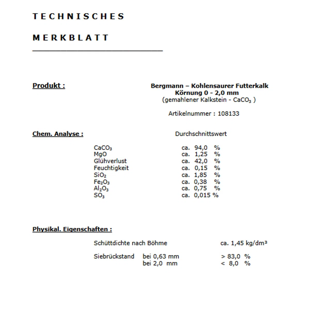 Schicker Mineral Geflügel-Futterkalk 0-2,0 mm 25 kg, kohlensaurer Futterkalk, sichert Kalzium-Versorgung für Feste Eierschalen und Starke Knochen, Verdauungsförderung, beugt Mangelerscheinungen vor