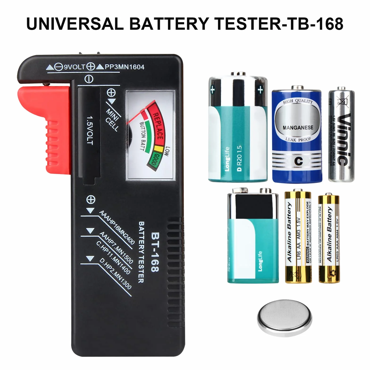 Batterie Aufbewahrungsbox Feuerfeste Tragetasche Batteriebox mit Tester Hält 148+ Batterien unterschiedlicher Größe für AAA,AA, 9V,C und D Größe (Batterie Nicht im Lieferumfang Enthalten)